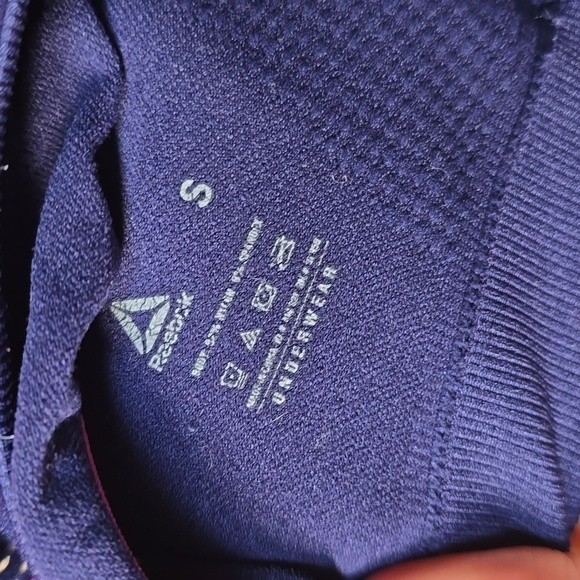 Reebok Women's Seamless Sports Bra Medium Impact Performance Small Blue S - Picture 7 of 7